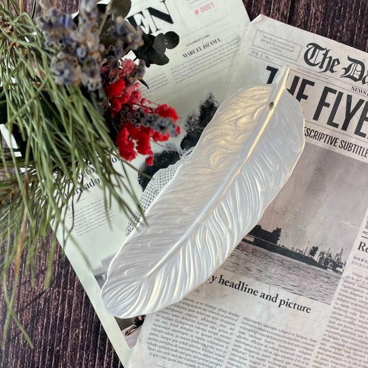 Подставка для благовоний Перо 19,4 см Белый (1629)