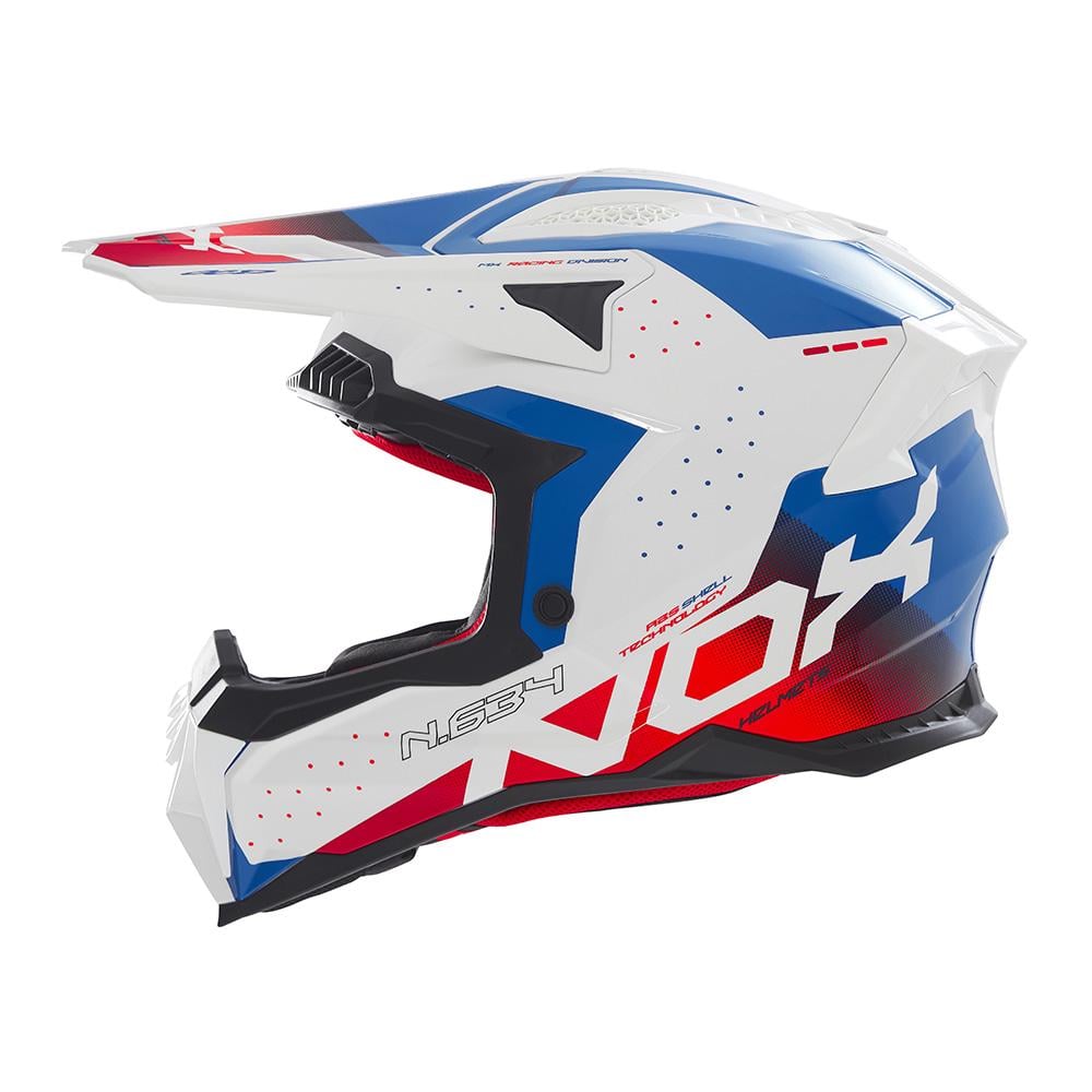 Мотошолом NOX N634 Gradiant White/Blue/Red XXL (50968)