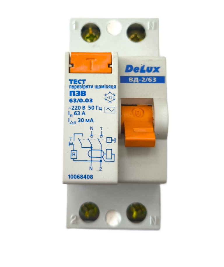 Пристрій захисного відключення ПЗВ 63А 30ma (ВД2/63)