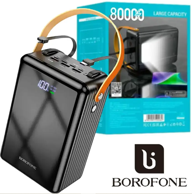 Повербанк з ліхтариком Borofone l3USB/2Type-C/Lightning/QC 80000 mАh (29669954) - фото 5 Повербанк з ліхтариком Borofone l3USB/2Type-C/Lightning/QC 80000 mАh (29669954) - фото 5