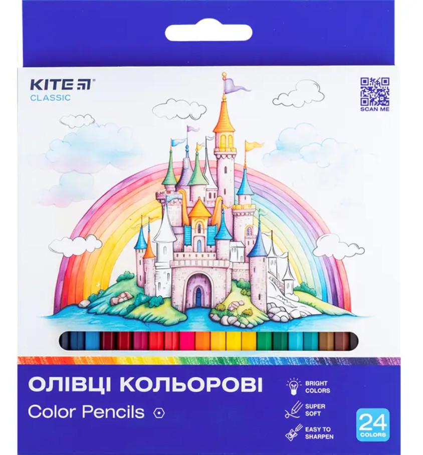 Олівці кольорові KITE Classic 24 кольори