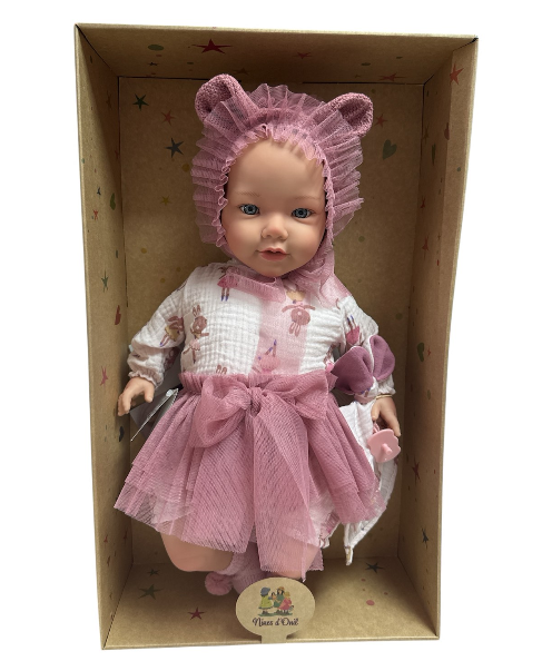 Лялька іспанська Nines d' Onil Реборн новонароджений пупс преміум 3D розпис (0250)