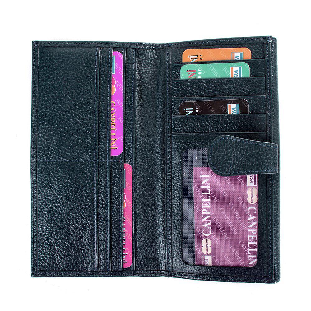 Гаманець жіночий шкіряний CANPELLINI 4262 Темно-синій - фото 6 Гаманець жіночий шкіряний CANPELLINI 4262 Темно-синій - фото 6