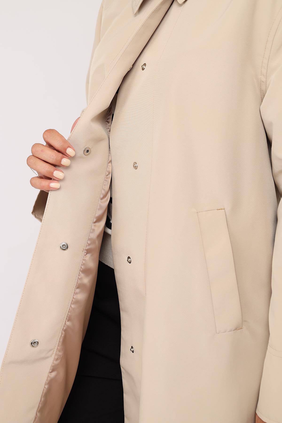 Плащ жіночий ЦБ-00279722 р. 46 Бежевий (28425561) - фото 8 Плащ жіночий ЦБ-00279722 р. 46 Бежевий (28425561) - фото 8