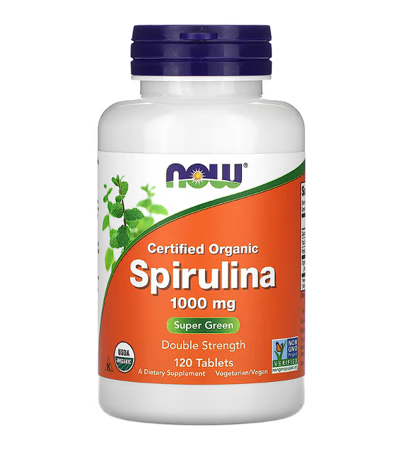 Спирулина NOW Spirulina Certified Organic 1000 mg 120 tabs (08152-01) Спирулина NOW Spirulina Certified Organic 1000 mg 120 tabs (08152-01)