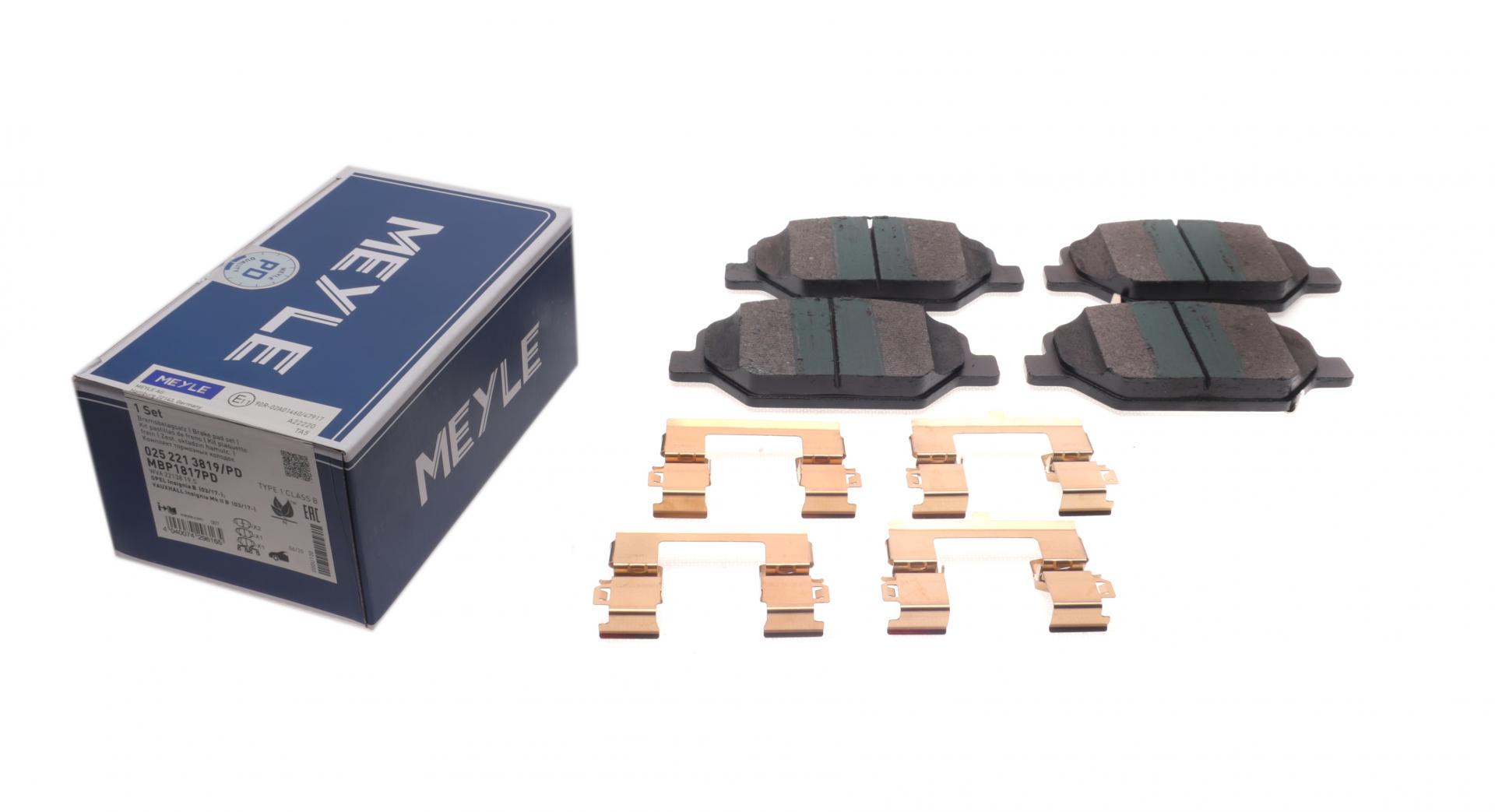 Колодки тормозные передние Meyle для Opel Insignia 1.5-2.0 CDTi 17- (025 221 3819/PD)