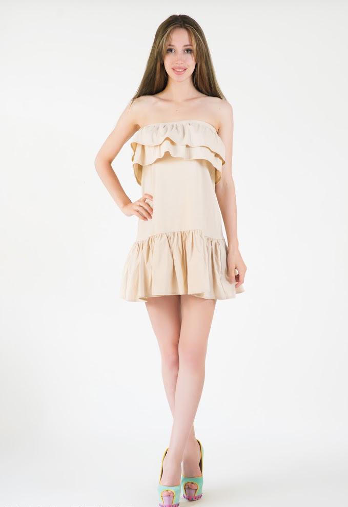 Платье женское Podium Lisa 21328-BEIGE XS Бежевый
