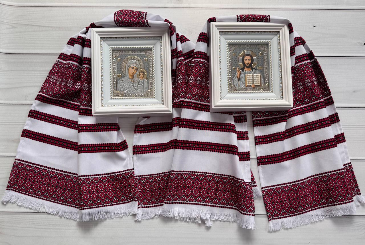 Вінчальний набір рушники 5 шт./серветки 4 шт./ікони пара - фото 4 Вінчальний набір рушники 5 шт./серветки 4 шт./ікони пара - фото 4