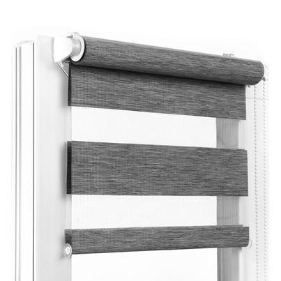 Роллета тканевая FIREL день-ночь 150x150 см Серый (11910465)