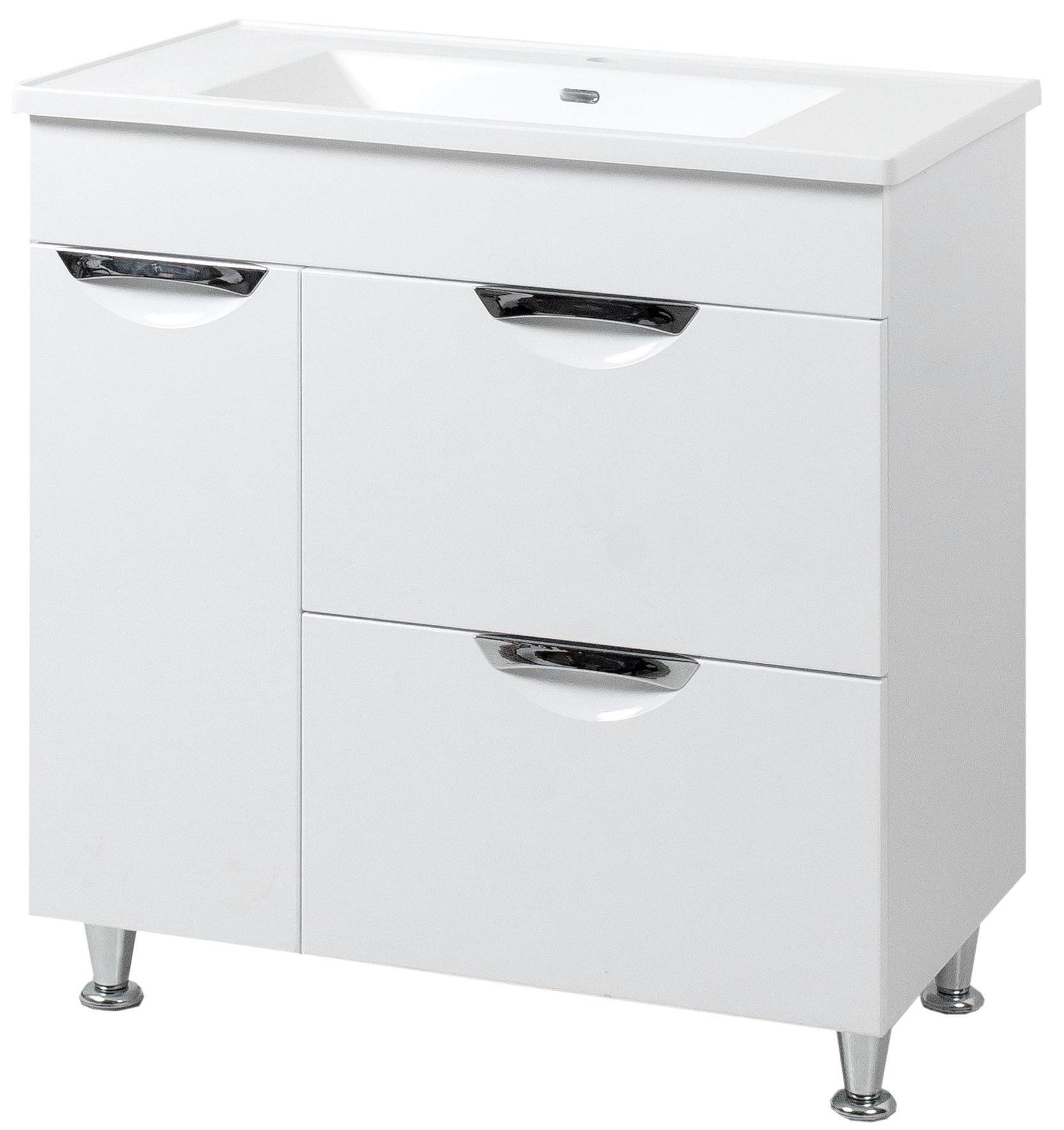 Тумба ЮВВИС Грация Т-8 80 см К с умывальником Канте искусственный камень (14707595)