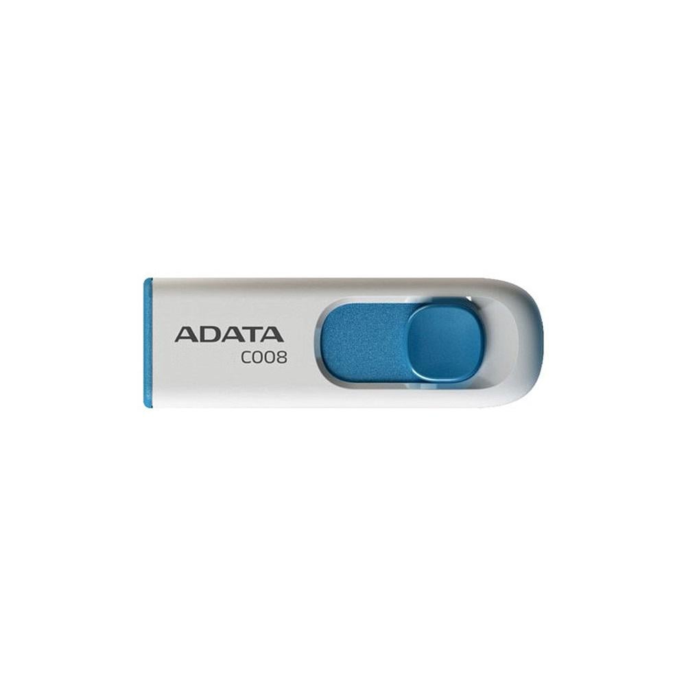 Флеш-накопитель ADATA USB 2.0 C008 16 Гб White/Blue (24620)