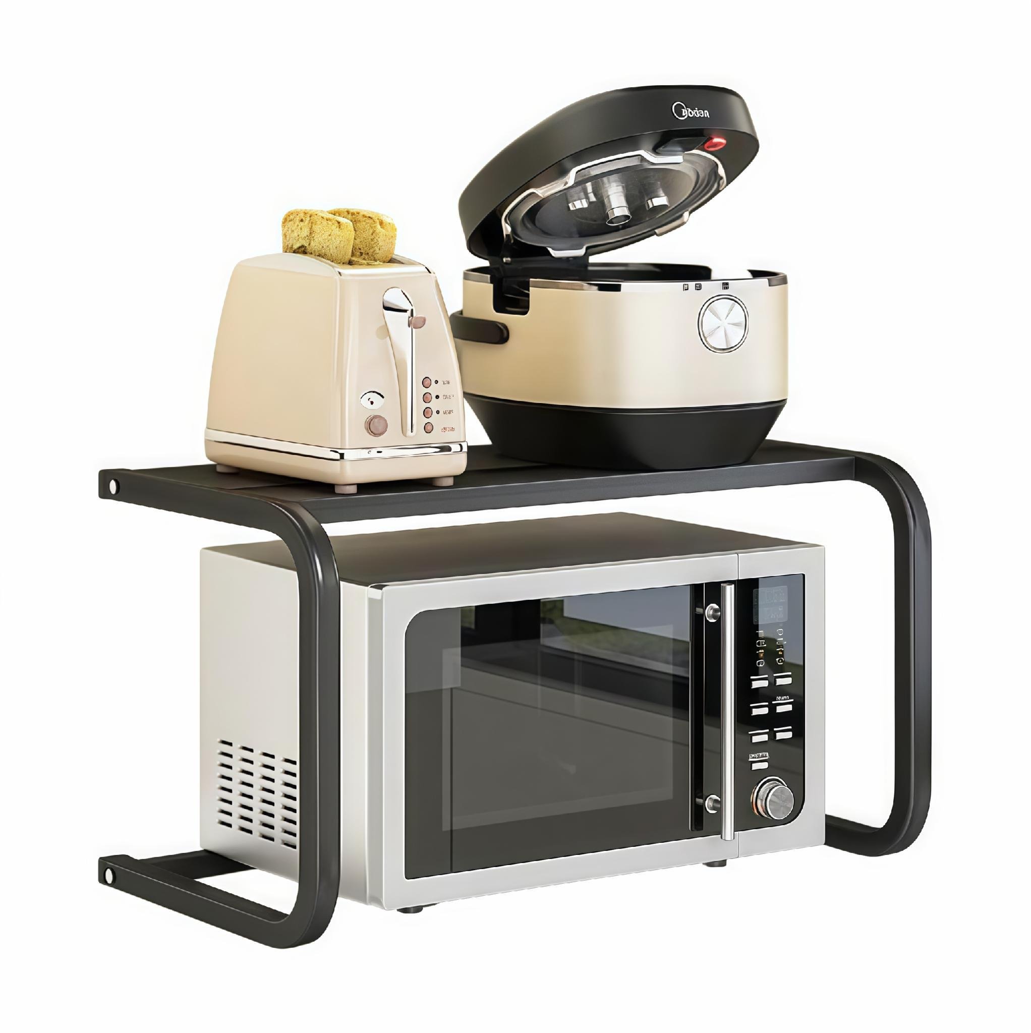 Органайзер RD-1802 для мікрохвильовки метал 54х36х35 см Чорний Органайзер RD-1802 для мікрохвильовки метал 54х36х35 см Чорний