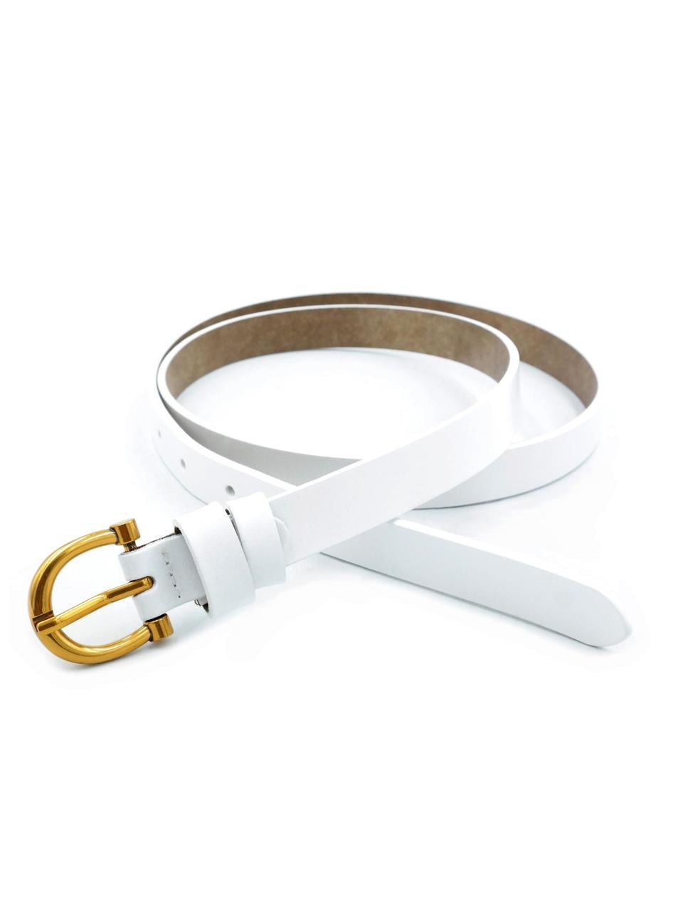 Ремень женский Weatro кожаный 1,8х110 см Белый (zhin-kit-18k-0068)