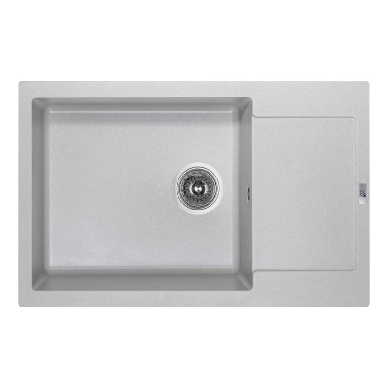 Мийка для кухні Lidz GRA-09 LIDZGRA09781510200 гранітна 775x495 мм Сірий (83213) Мийка для кухні Lidz GRA-09 LIDZGRA09781510200 гранітна 775x495 мм Сірий (83213)