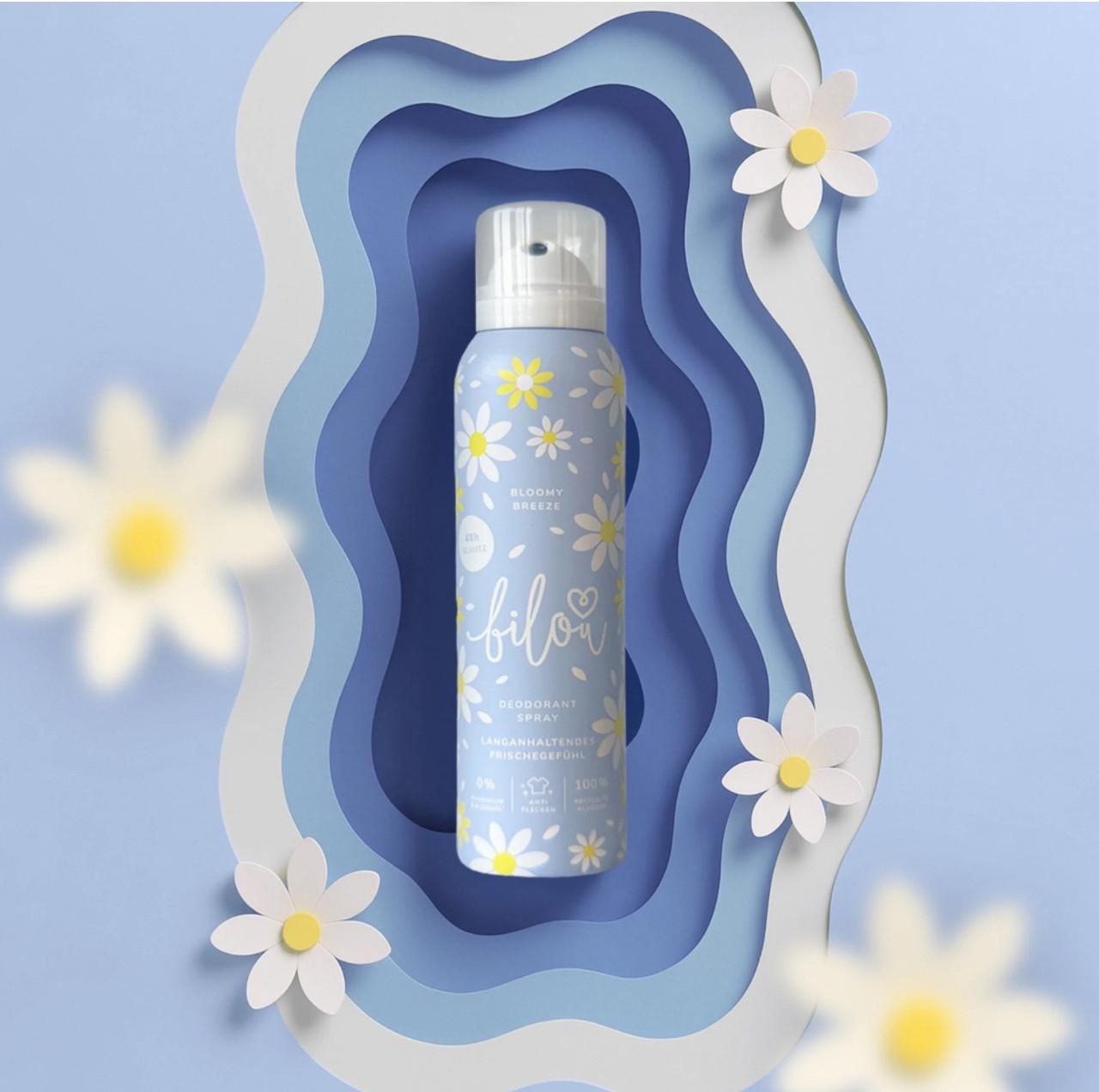 Дезодорант Bilou Deodorant Spray Bloomy Breeze пудрово квітковий 150 мл (3015) - фото 2 Дезодорант Bilou Deodorant Spray Bloomy Breeze пудрово квітковий 150 мл (3015) - фото 2