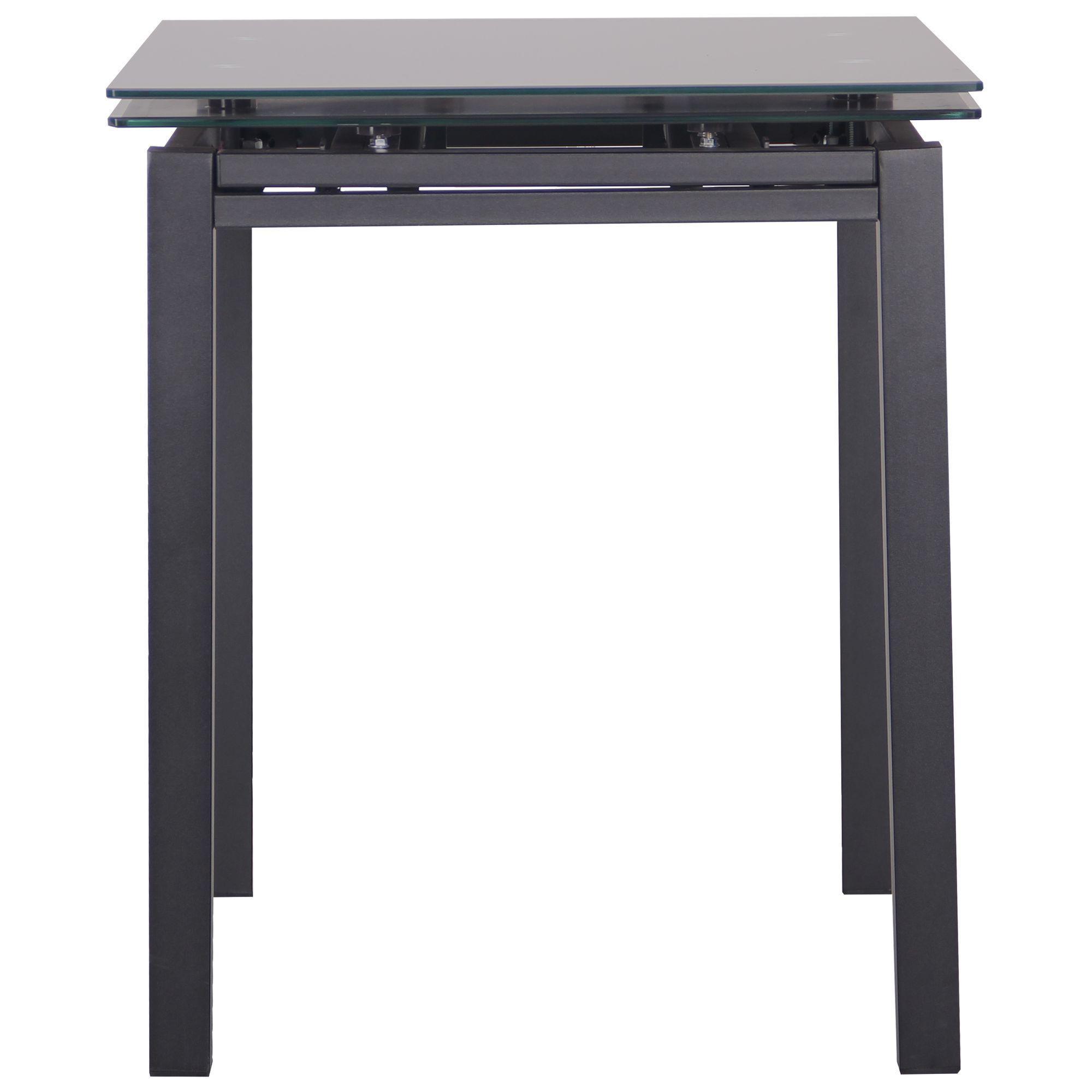 Обідній стіл Карлос 760х800+400х650 розкладний Чорний/Антрацит - фото 5 Обідній стіл Карлос 760х800+400х650 розкладний Чорний/Антрацит - фото 5