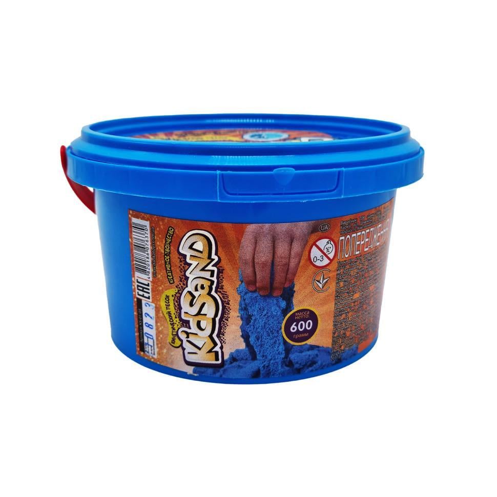 Креативна творчість кінетичний пісок Danko Toys KidSand KS-01-05 600 г Синій (RLT33151s43838)