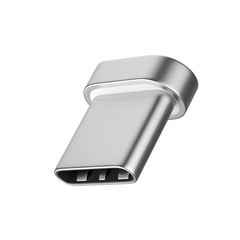 Наконечник Type-С USB PZOZ для магнітного кабелю Сріблястий