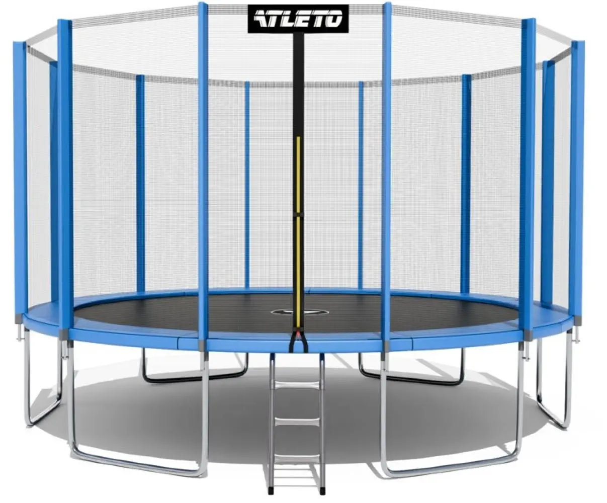 Батут детский Atleto 490 см с внешней защитной сеткой и лесенкой (29-76-42400492)