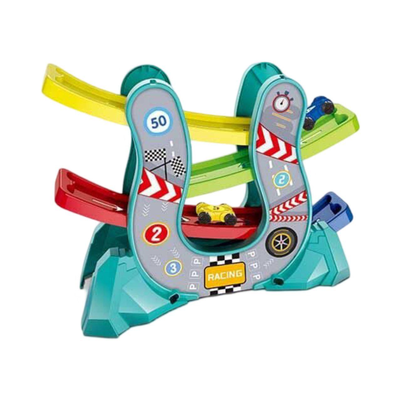 Трек 61 T 44 с 4 уровнями для машинок 96 элементов с подсветкой и звуковыми эффектами