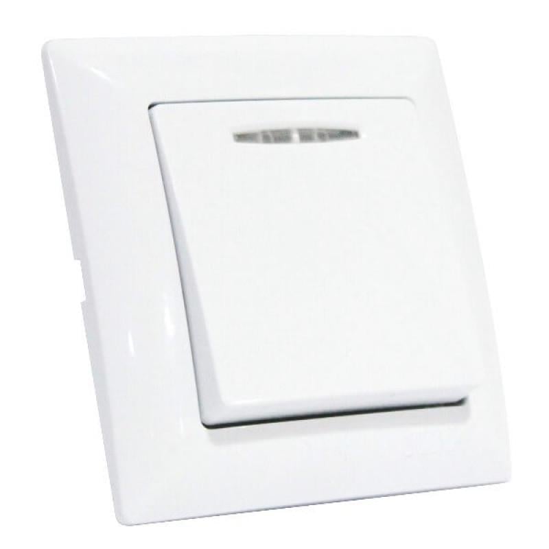 Выключатель одноклавишный HOROZ ELECTRIC Tina 112-005-0002-010 пластик IP20 Белый (29176885)