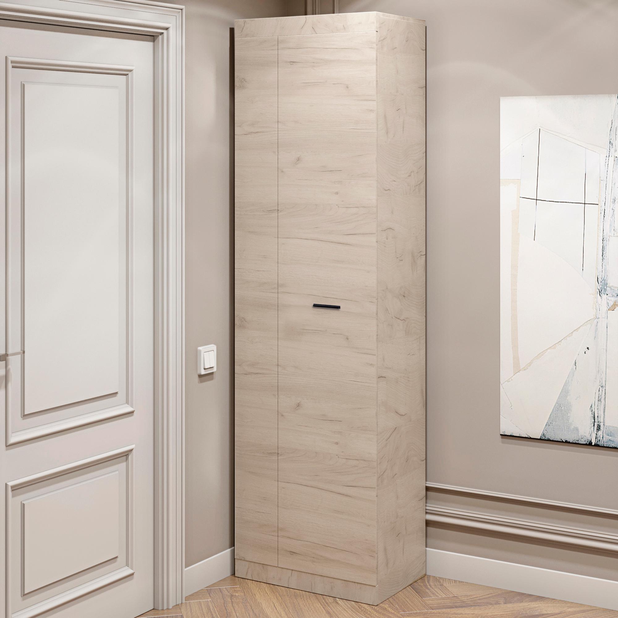 Шкаф Everest Соната 600х376х2050 мм Дуб крафт белый (11311) - фото 2 Шкаф Everest Соната 600х376х2050 мм Дуб крафт белый (11311) - фото 2