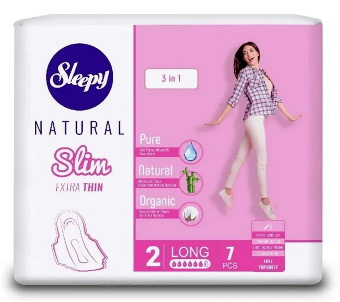 Прокладки гигиенические ультратонкие Sleepy Slim Long-2 №20 Super Economic 280 мм (000006341)