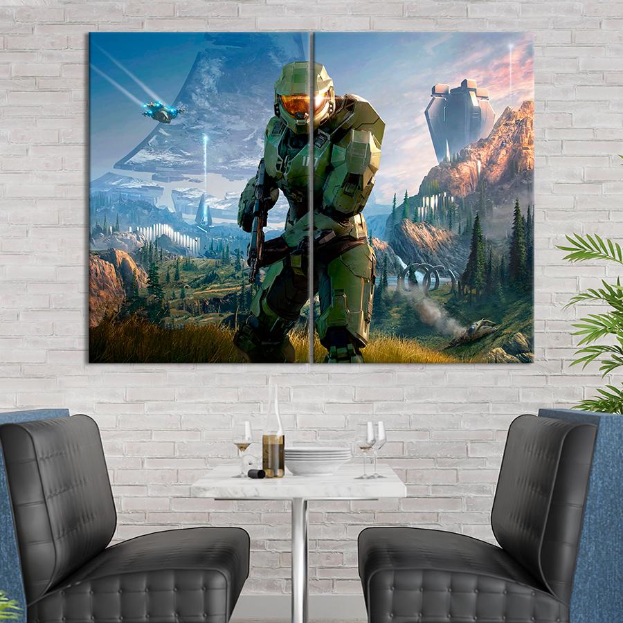 Настенний декор Мистер Чиф из игры Halo Infinite 71x51 см (A214-2)
