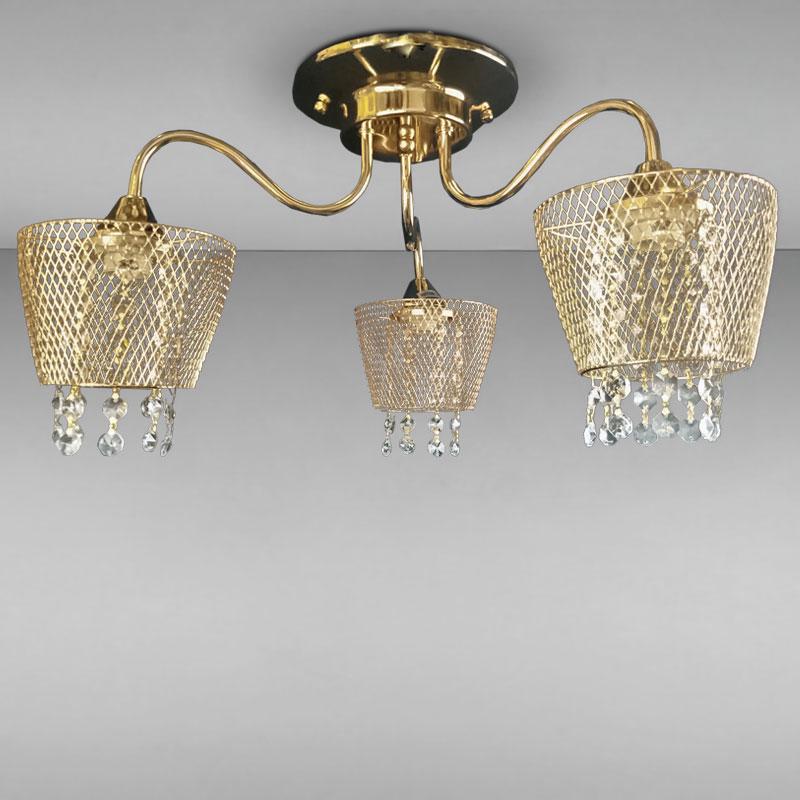 Люстра потолочная Light House NM-14536/3 FGD на три лампы Золото
