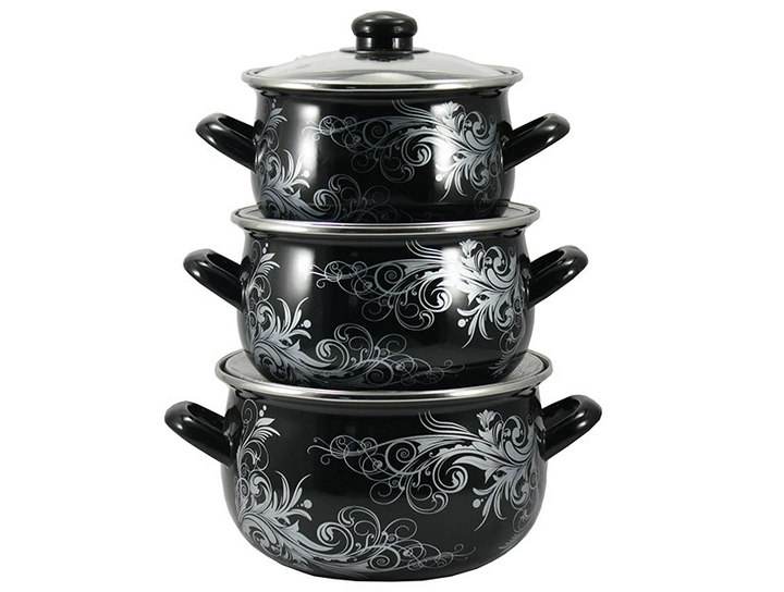 Набір каструль Interos 3 предмети Срібний (212906) Набір каструль Interos 3 предмети Срібний (212906)