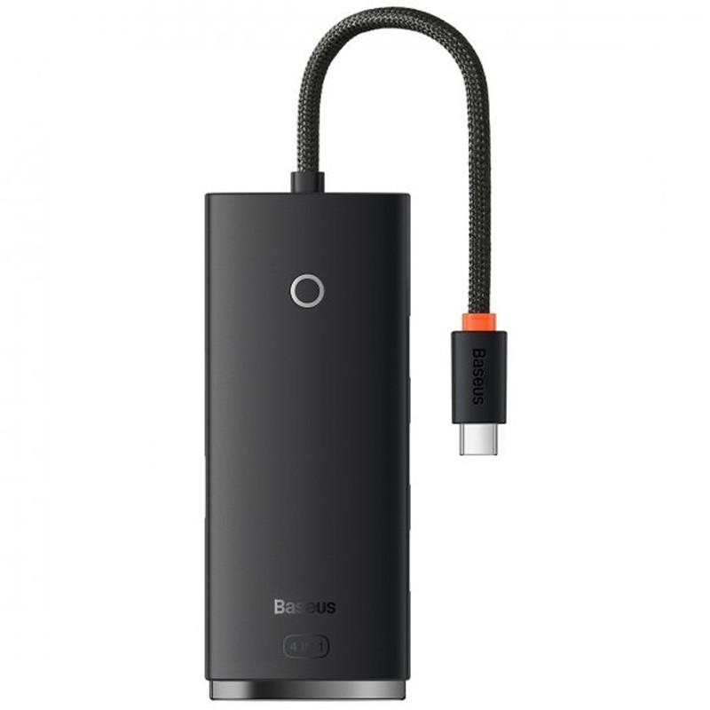 Перехідник HUB BASEUS Lite Series 4in1 Type-C to 4xUSB 3.0 1 м Чорний (WKQX03)