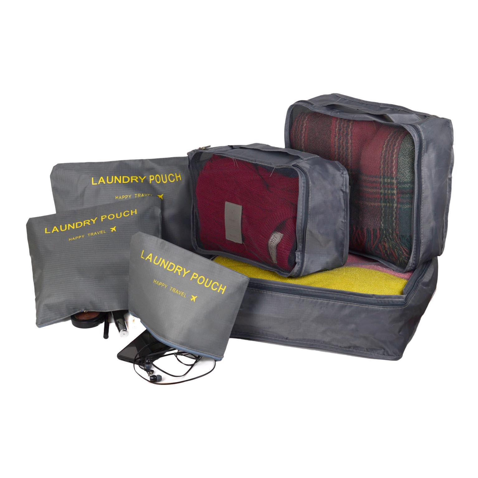 Набір органайзерів для подорожей та дому 6в1 нейлон водовідштовхувальний Сірий (КДО-15-1) - фото 7