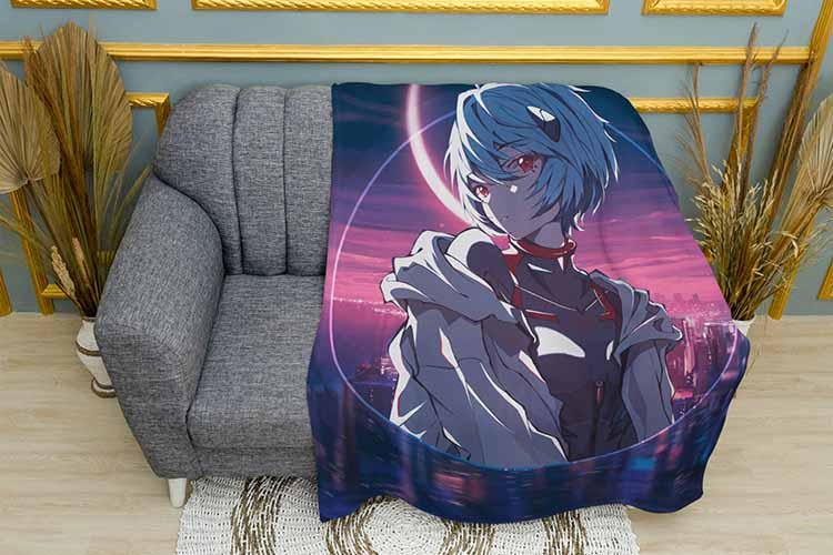 Плед Ayanami Rei Evangelion плюш однослойный 135х150 см (113712) Плед Ayanami Rei Evangelion плюш однослойный 135х150 см (113712)