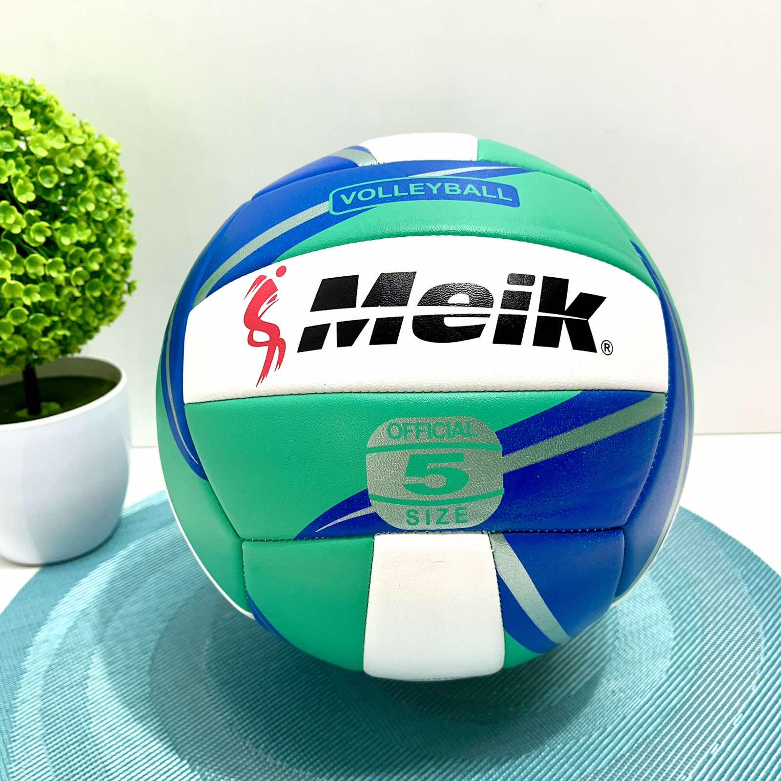 Волейбольный мяч официальный размер 270 г Зеленый (MS 4336)