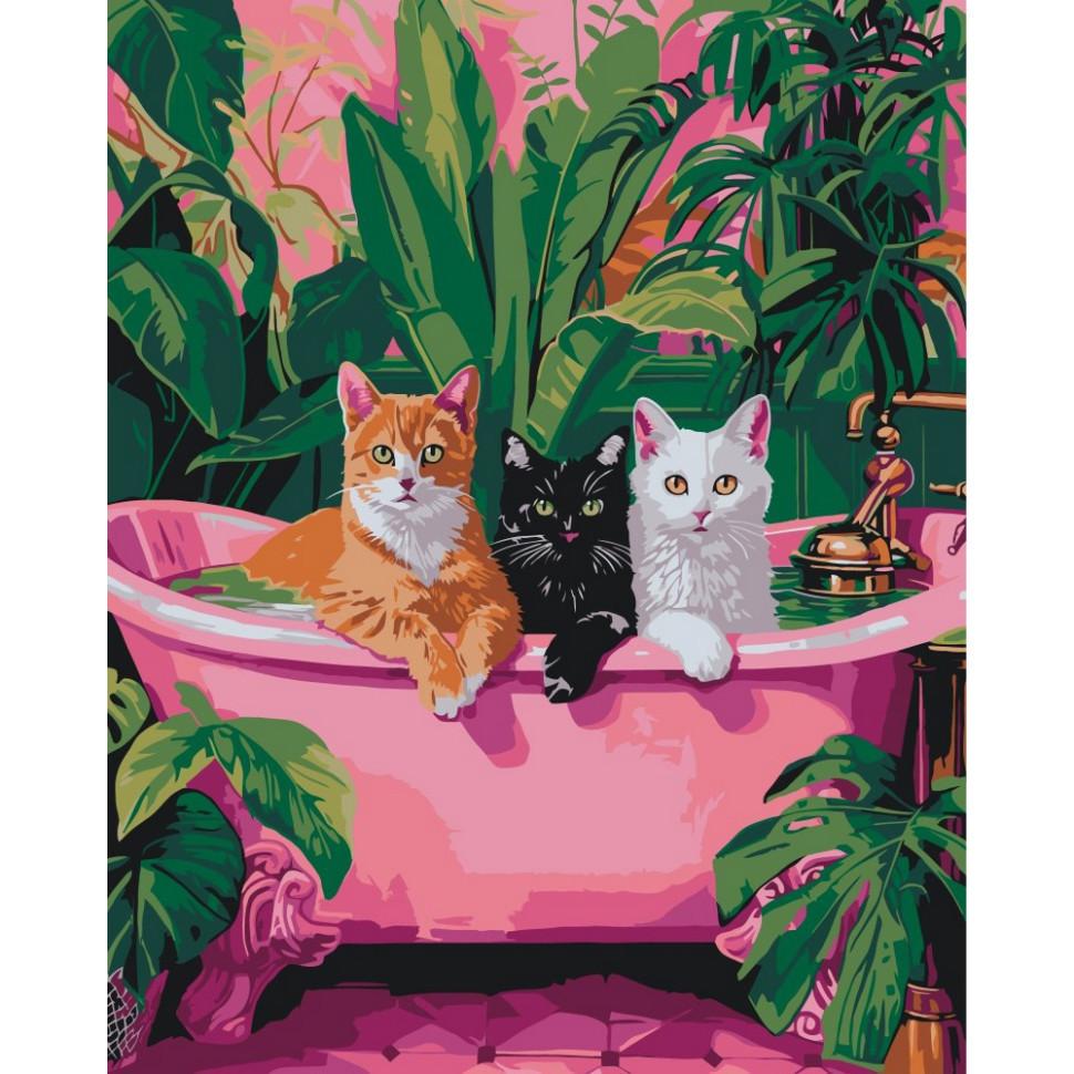 Картина по номерам ART CRAFT Коты в ванной 40x50 см (11692-AC)