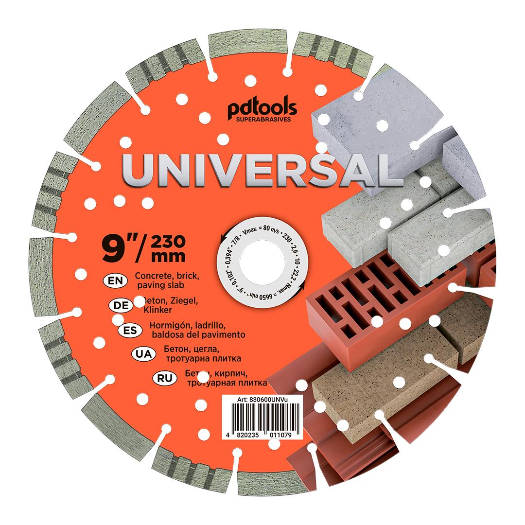 Круг алмазный отрезной PDTools 1A1RSS 230 UNIVERSAL для ручного инструмента (37772289)
