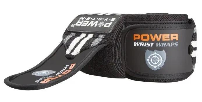 Бинты для запястий Power System PS-3500 Wrist 2 шт. Wraps Grey/Black (62-68-PS-3500_Grey-Black) - фото 3