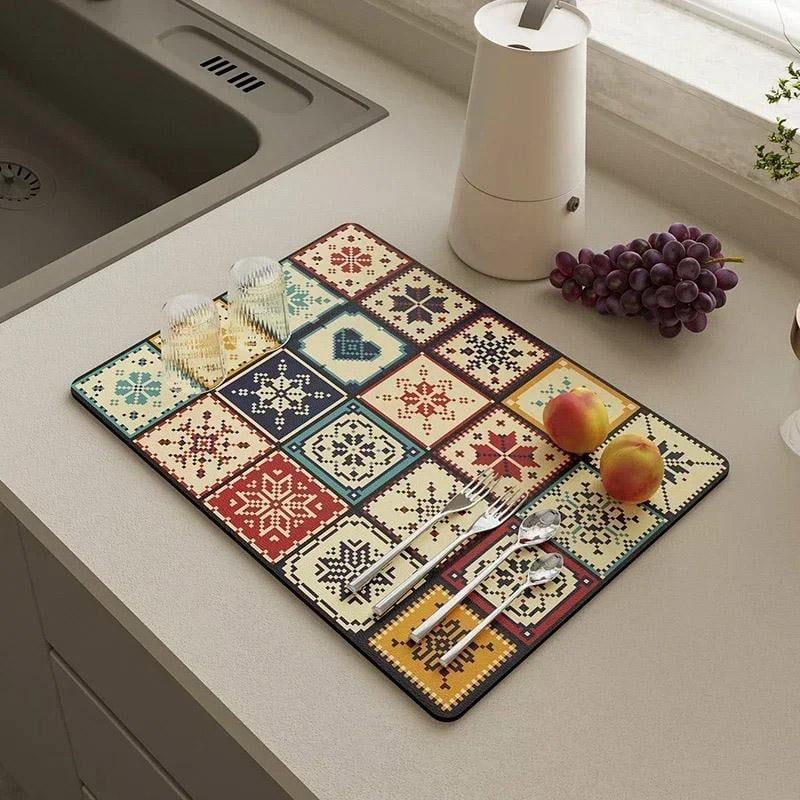 Килимок для сушіння посуду Kitchen Drying Mat протиковзкий 40x50 см (230-14-2222)