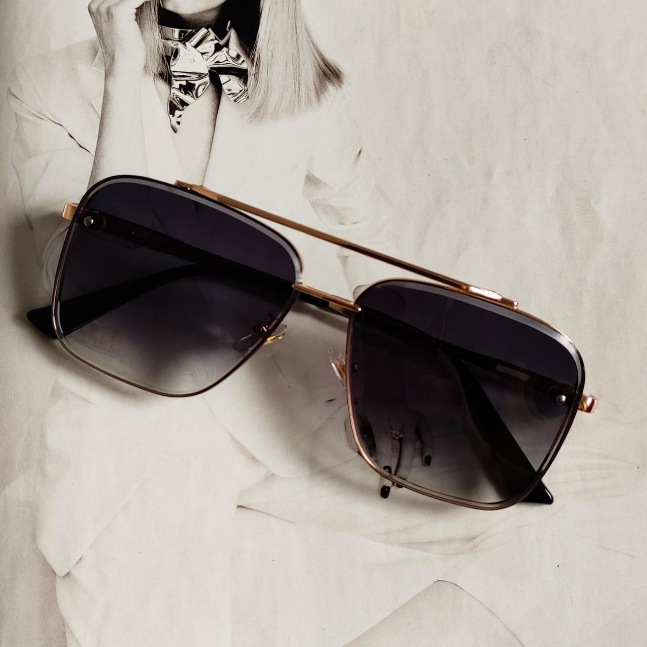 Очки квадратные авиаторы Серый