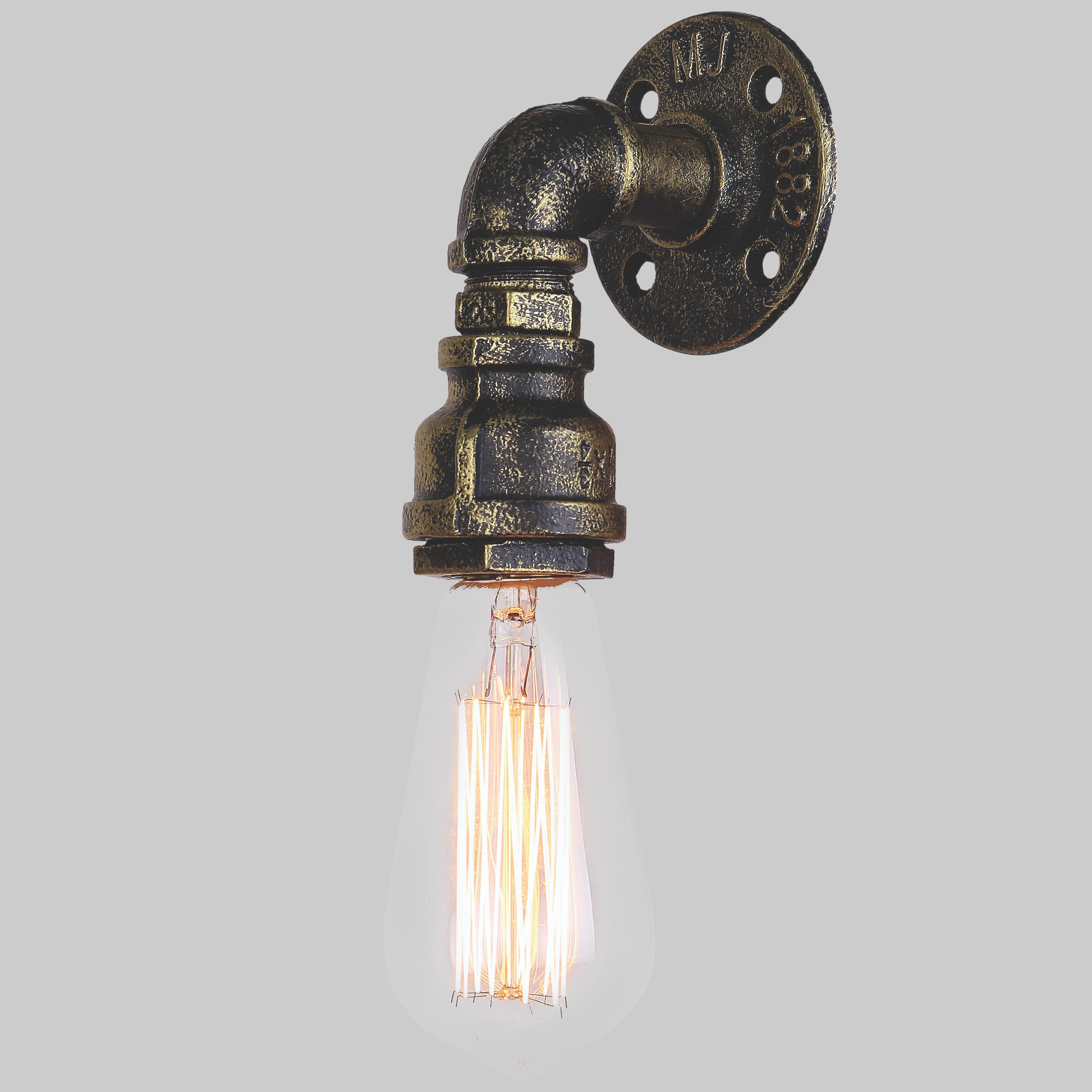 Светильник ржавый индастриал лофт Труба Черный (58-B2036-1)