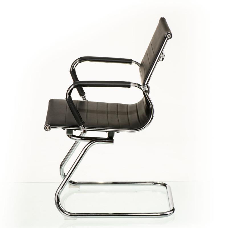 Конференц-крісло офісне Solano 2 office artleather на полозах Black - фото 3