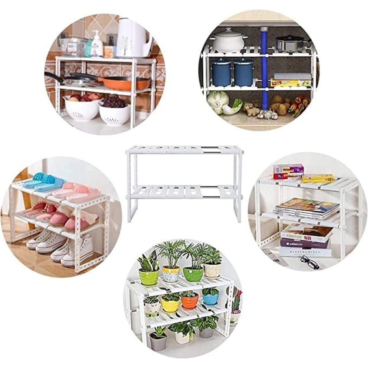 Полиця-стелаж для кухні 2 яруси RD-9024 універсальна - фото 4 Полиця-стелаж для кухні 2 яруси RD-9024 універсальна - фото 4