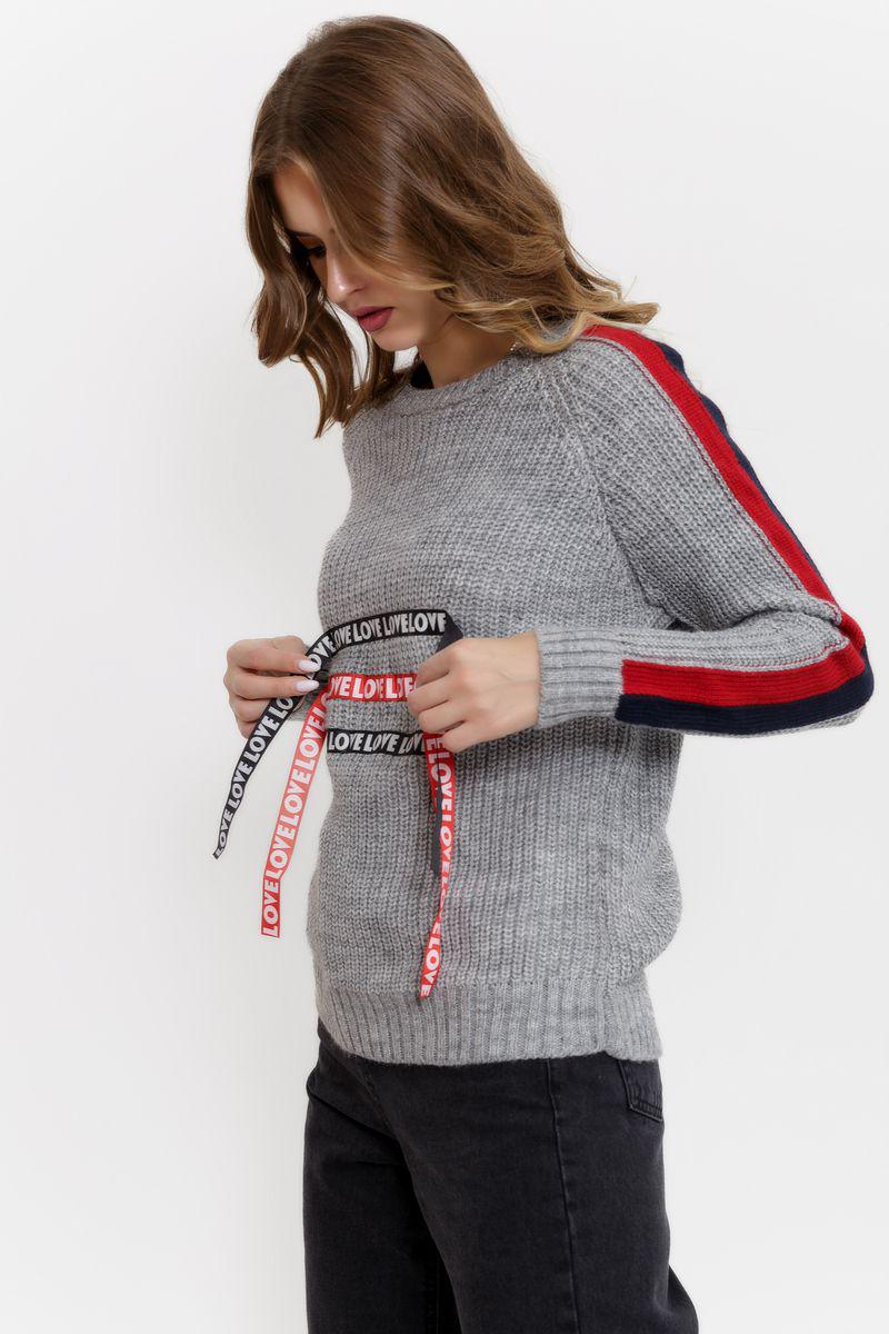 Светр жіночий в'язаний Ager 167R1007 S/M Сірий (9624670) - фото 3 Светр жіночий в'язаний Ager 167R1007 S/M Сірий (9624670) - фото 3