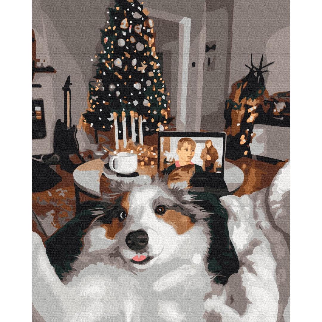 Картина по номерам Ideyka Новогодние друзья 40x50 см Разноцветный (PM-194-K-1290)