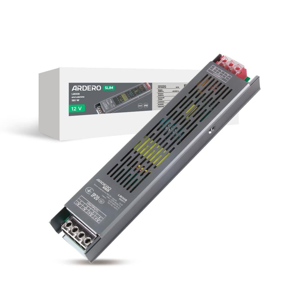 Блок питания для LED ленты ARDERO LB008 12V 180 Вт (16279)