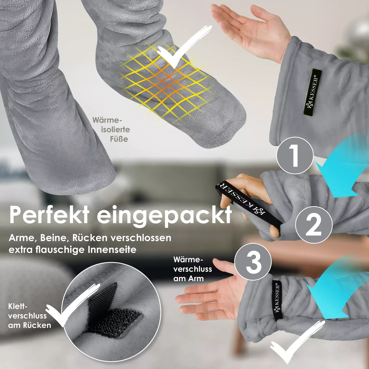 Ковдра-плед KESSER 200x140 см (225262457139gr-200x140) - фото 4 Ковдра-плед KESSER 200x140 см (225262457139gr-200x140) - фото 4