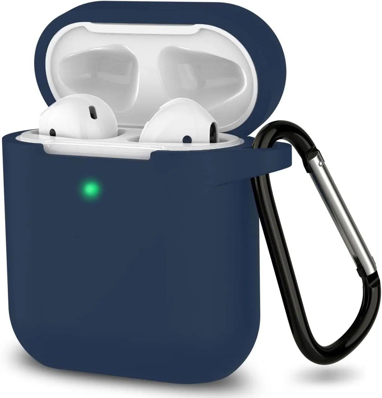 Чохол для навушників Apple AirPods 2 силіконовий Темно-Синій (VANAX53005)