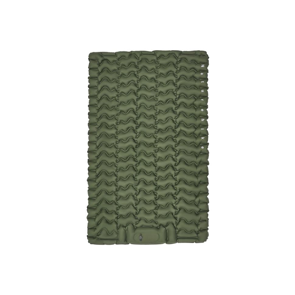 Матрац туристичний надувний Naturehike CNK2550WS019 200х125х6,5 см Зелений із помпою для надування (51409)