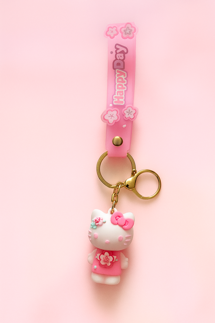 Брелок Hello Kitty з квітами 6 см (27829541)