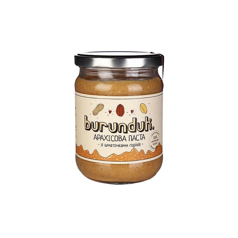 Арахисовая паста Бурундук с кусочками орехов 450 г (26358302)